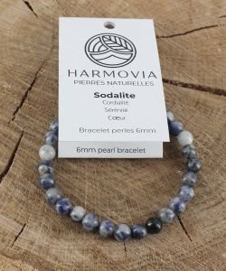 Bracelet Sodalite perles 6mm, 1 part